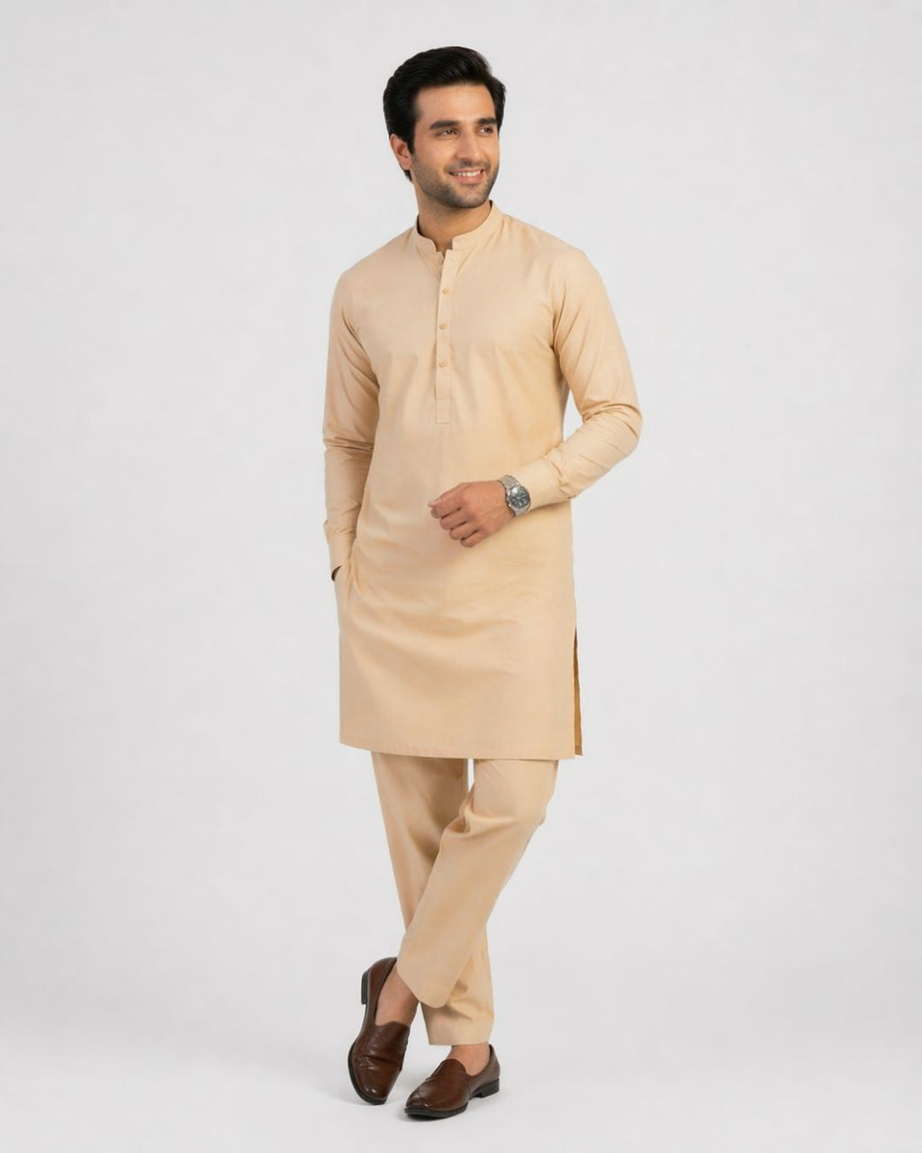 Beige Kurta (Cotton)