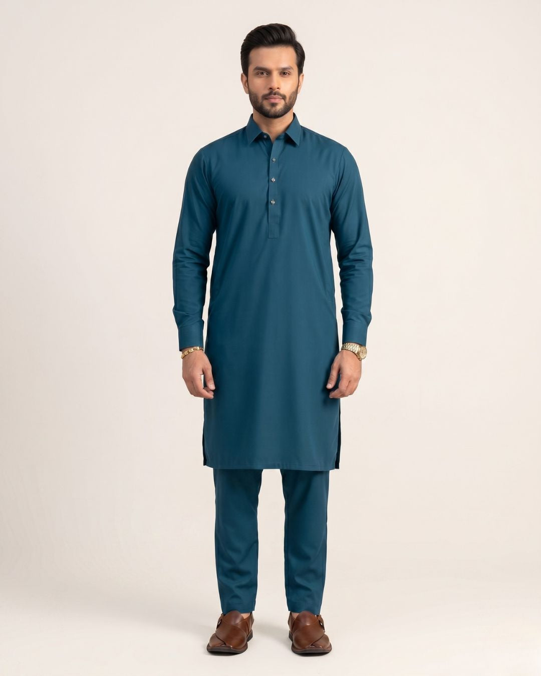 Teal Kurta (Blended)